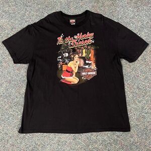 Harley Davidson Golden Isles black Christmas tee